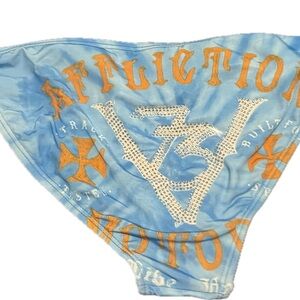 Affliction Blue and Orange Bikini bottoms